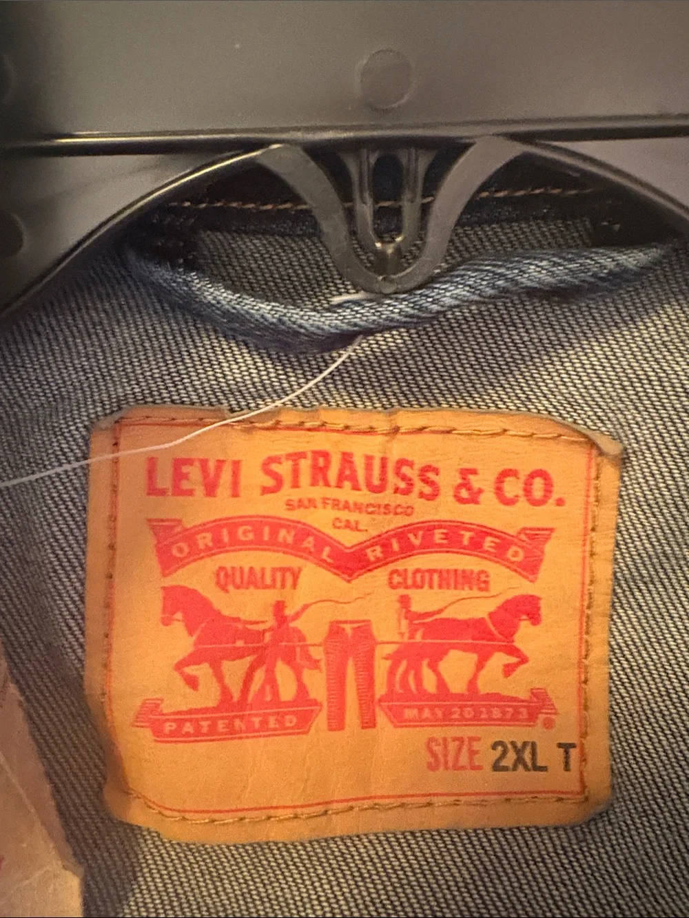 NWT Men’s Levi's Dark Blue Denim Trucker Jacket 2XL T Tall